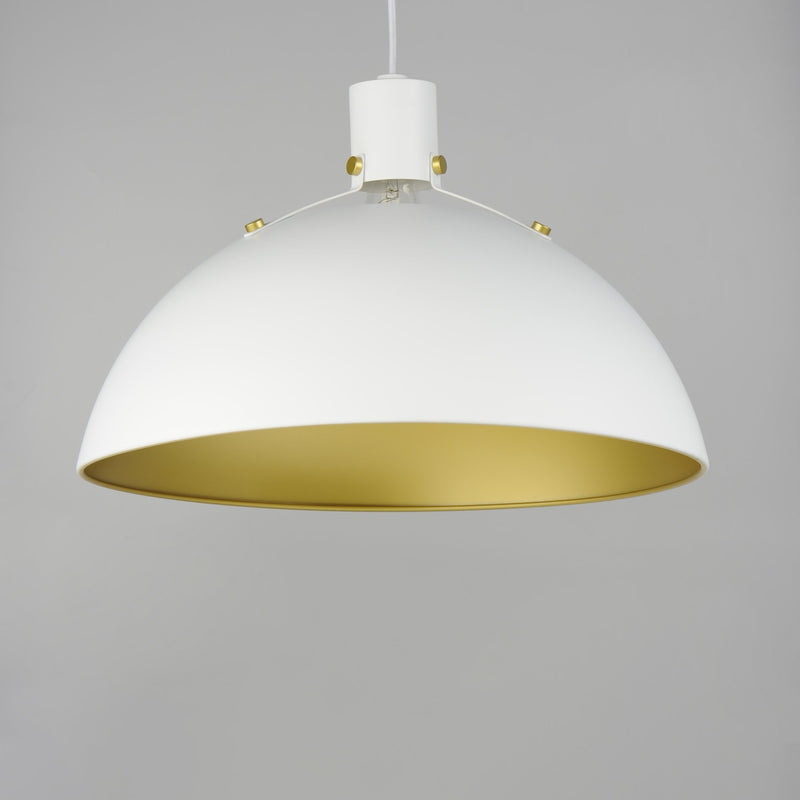 Dawn 20" Pendant in White / Satin Brass