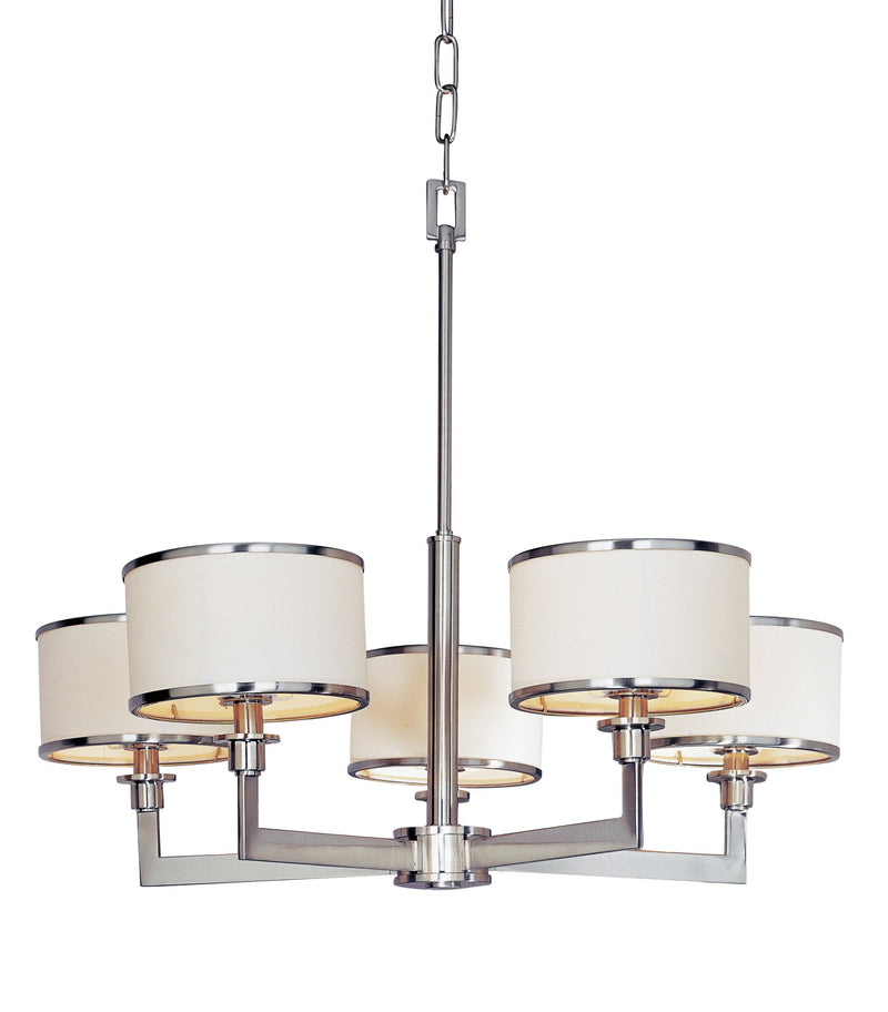 Nexus 5 Light Chandelier in Satin Nickel