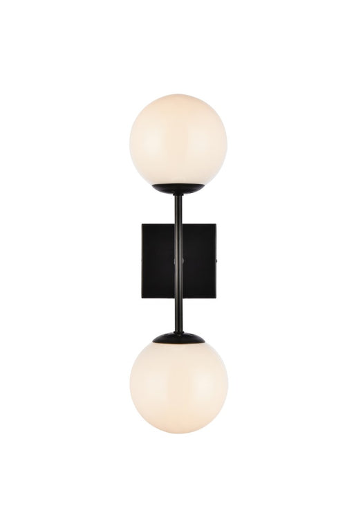 Neri Two Light Wall Sconce in Black & White