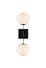Neri Two Light Wall Sconce in Black & White