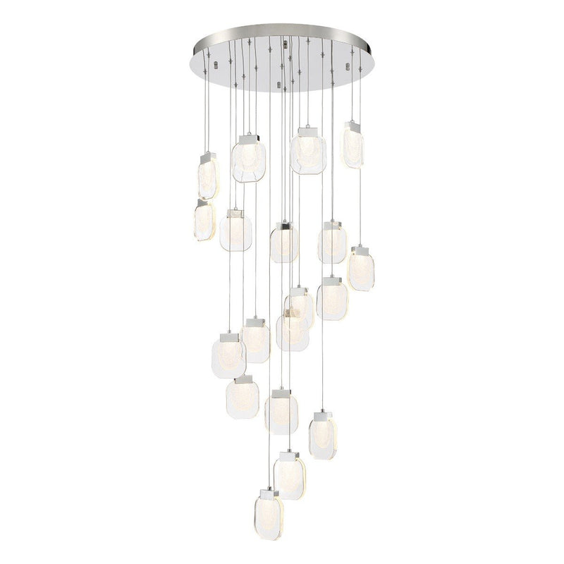 Paget 19-Light 28.8" Multi-Drop Pendant in Chrome