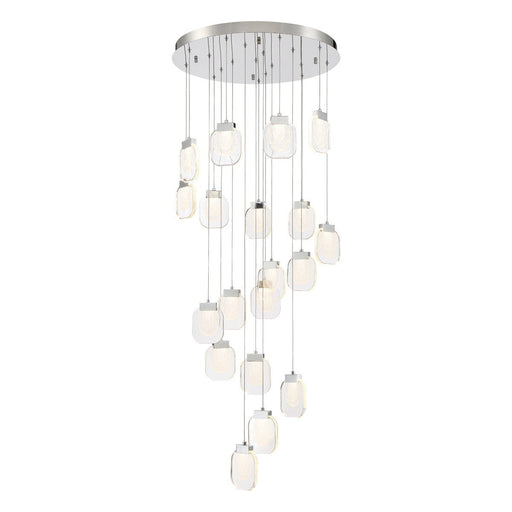 Paget 19-Light 28.8" Multi-Drop Pendant in Chrome
