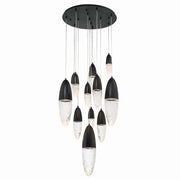 Ecrou 12-Light 29.5" Multi-Drop Pendant in Matte Black