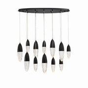Ecrou 12-Light 44" Linear Pendant in Matte Black