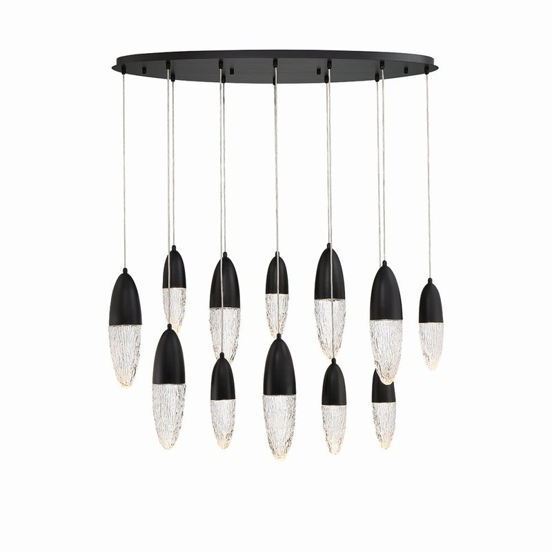 Ecrou 12-Light 44" Linear Pendant in Matte Black