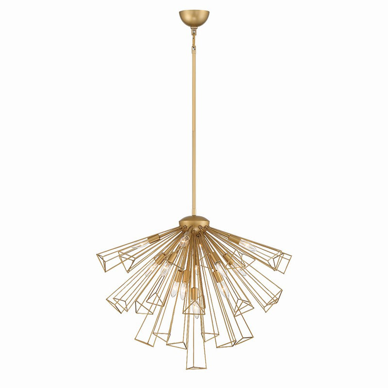 Dendelio 13-Light 30" Chandelier in Matte Gold