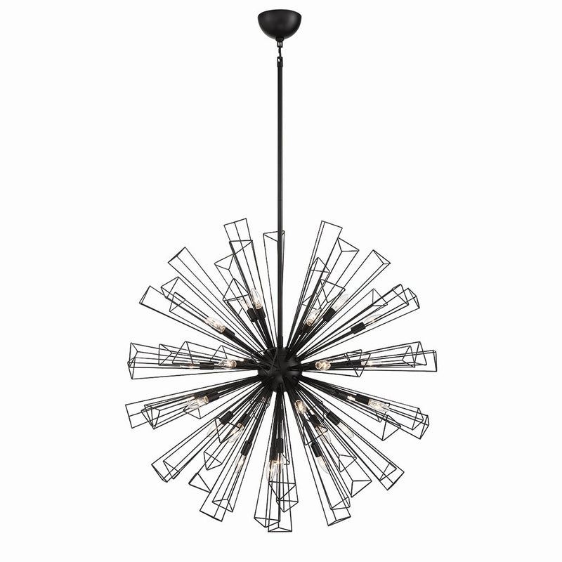 Dendelio 29-Light 40" Chandelier in Matte Black