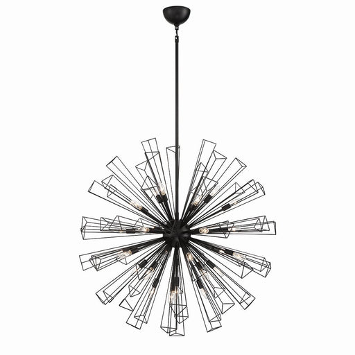 Dendelio 29-Light 40" Chandelier in Matte Black