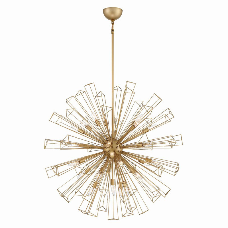Dendelio 29-Light 40" Chandelier in Matte Gold