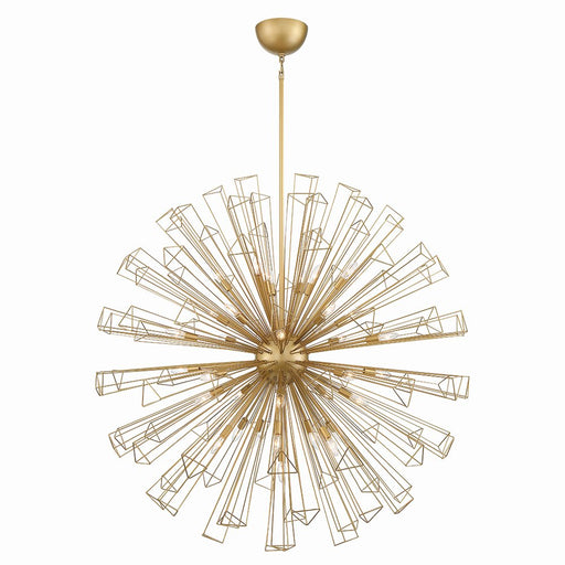 Dendelio 35-Light 54" Chandelier in Matte Gold