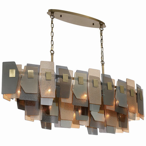 Cocolina 11-Light 48" Linear Pendant in Brushed Brass