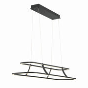 Cadoux 2-Light 44" Linear Pendant in Matte Black