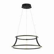 Cadoux 2-Light 20" Multi-Tier Pendant in Matte Black