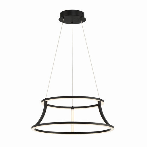 Cadoux 2-Light 20" Multi-Tier Pendant in Matte Black