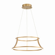 Cadoux 2-Light 20" Multi-Tier Pendant in Matte Gold
