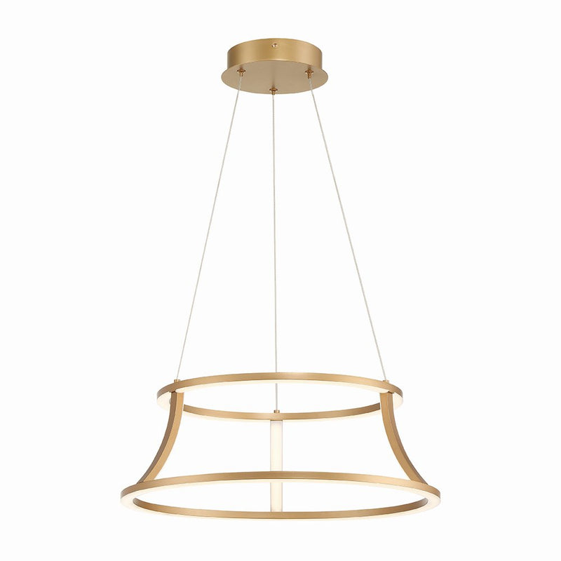 Cadoux 2-Light 20" Multi-Tier Pendant in Matte Gold