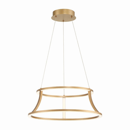 Cadoux 2-Light 20" Multi-Tier Pendant in Matte Gold