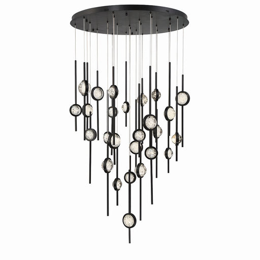 Barletta 26-Light 39.75" Multi-Drop Pendant in Anodized Black