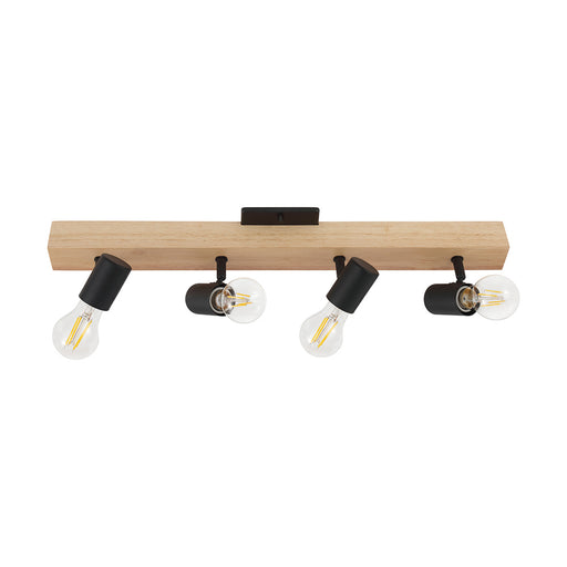 Kingswood Four Light Track Light in Brown, Black