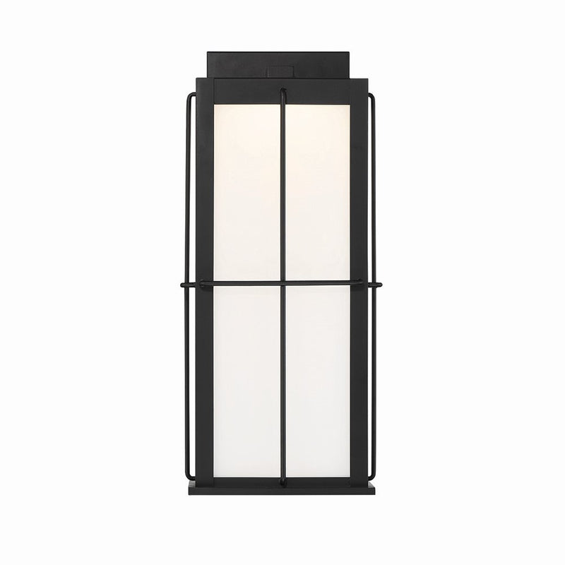 Bensa 19.75" Outdoor Wall Sconce in Matte Black