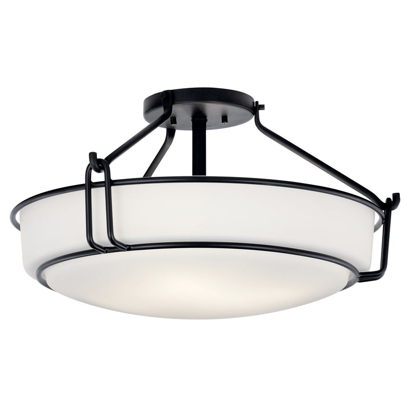 Alkire 4-Light Semi-Flush Mount in Black