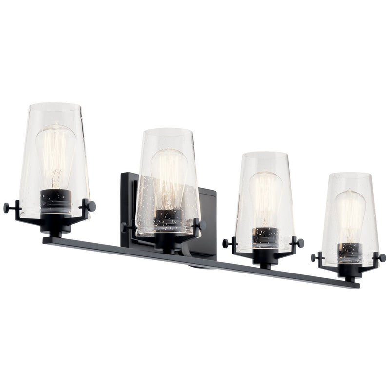 Alton 4-Light Bath Vanity Light in Black