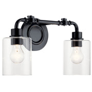 Gunnison 2-Light Bath Vanity Light in Black