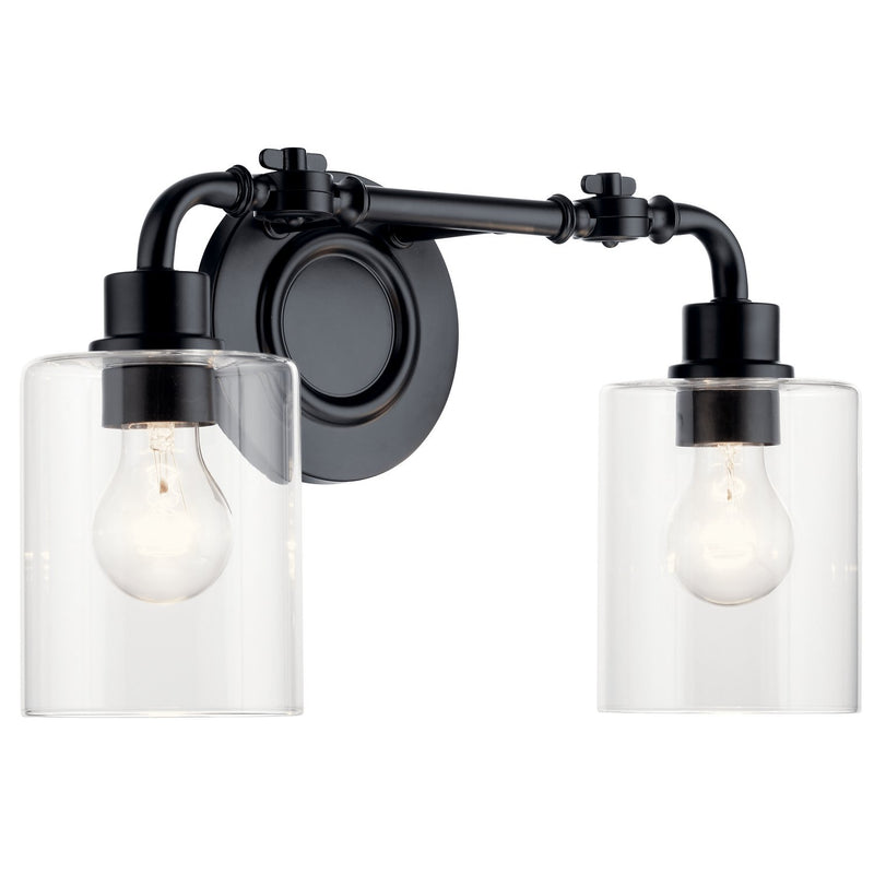 Gunnison 2-Light Bath Vanity Light in Black
