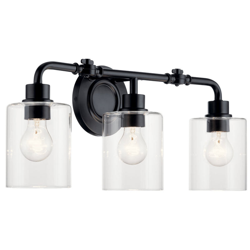 Gunnison 3-Light Bath Vanity Light in Black