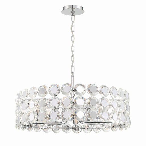 Perrene 8-Light 31.5" Pendant in Chrome
