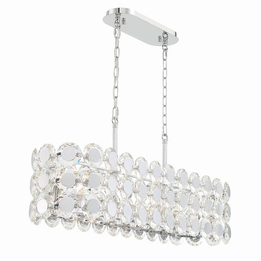 Perrene 8-Light 40" Linear Pendant in Chrome