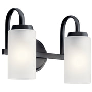 Kennewick 2-Light Bath Vanity Light in Black