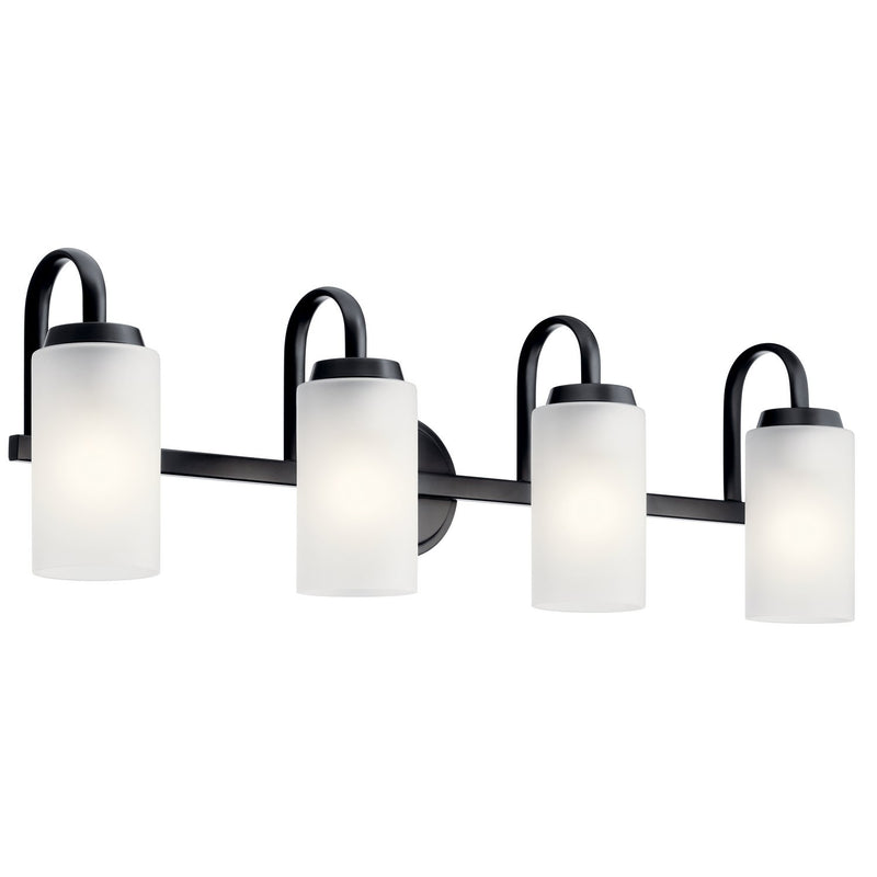 Kennewick 4-Light Bath Vanity Light in Black