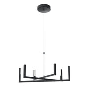 Priam 6-Light 28" Chandelier in Matte Black