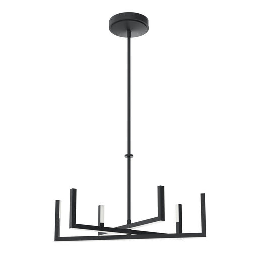 Priam 6-Light 28" Chandelier in Matte Black
