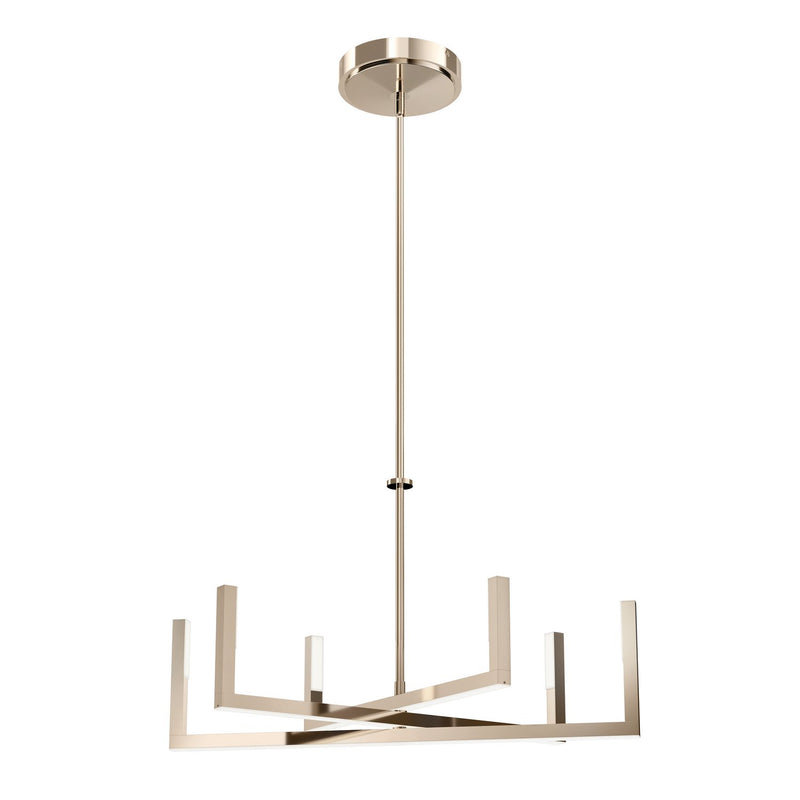 Priam 6-Light 28" Chandelier in Polished Nickel