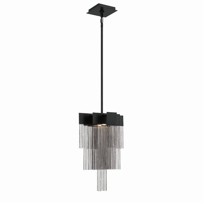 Bloomfield 2-Light 8" Mini Pendant in Matte Black