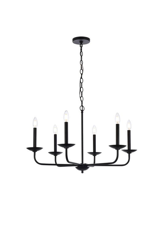 Cohen Six Light Pendant in Black