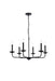 Cohen Six Light Pendant in Black