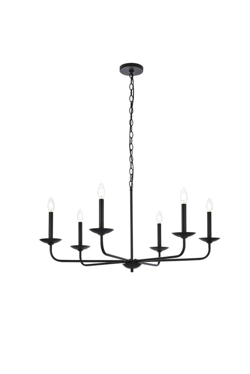 Cohen Six Light Pendant in Black