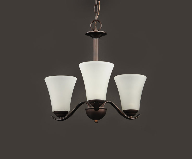 Vital 3 Light Chandelier in Oil Rubbed Bronze