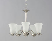 Vital 5 Light Chandelier in Satin Nickel