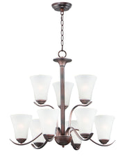 Vital 9 Light Chandelier in Oil Rubbed Bronze