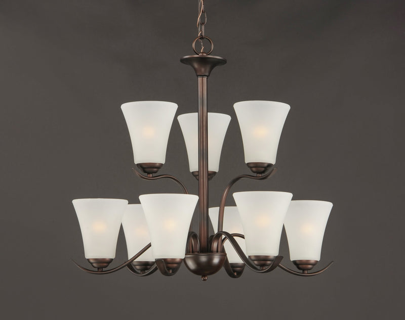 Vital 9 Light Chandelier in Oil Rubbed Bronze