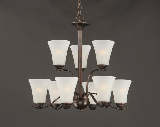 Vital 9 Light Chandelier in Oil Rubbed Bronze