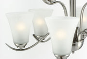 Vital 9 Light Chandelier in Satin Nickel