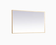 Pier LED Mirror in Brass - Lamps Expo