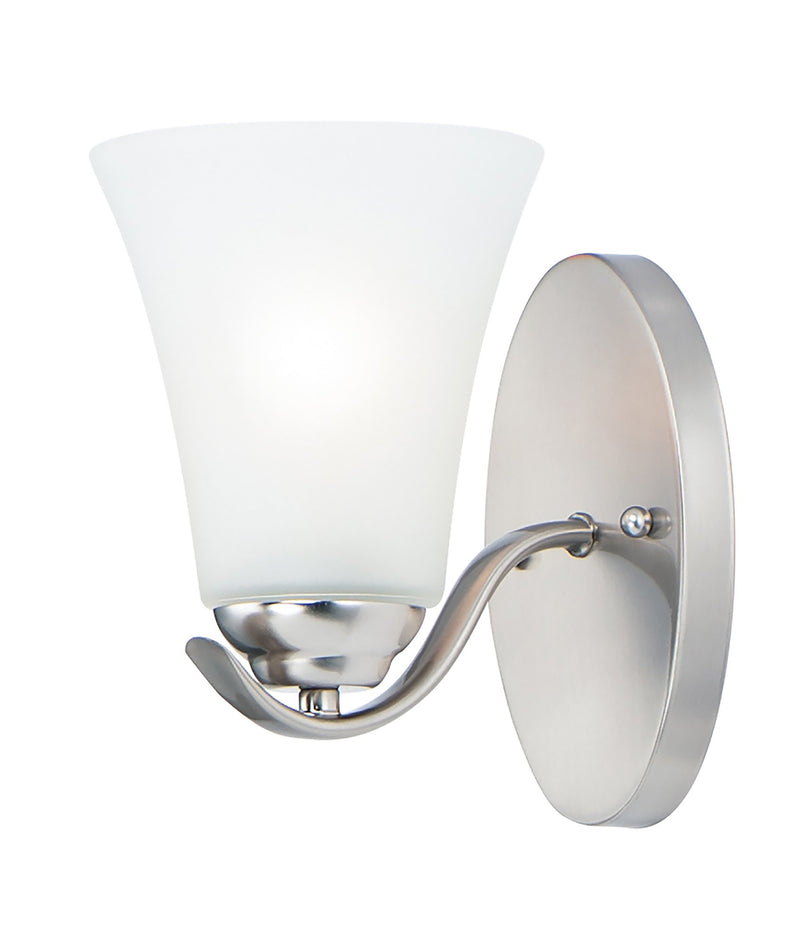 Vital 1 Light Wall Sconce in Satin Nickel