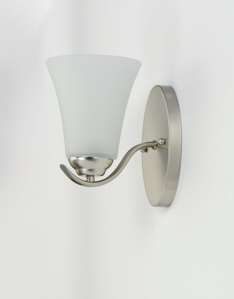 Vital 1 Light Wall Sconce in Satin Nickel
