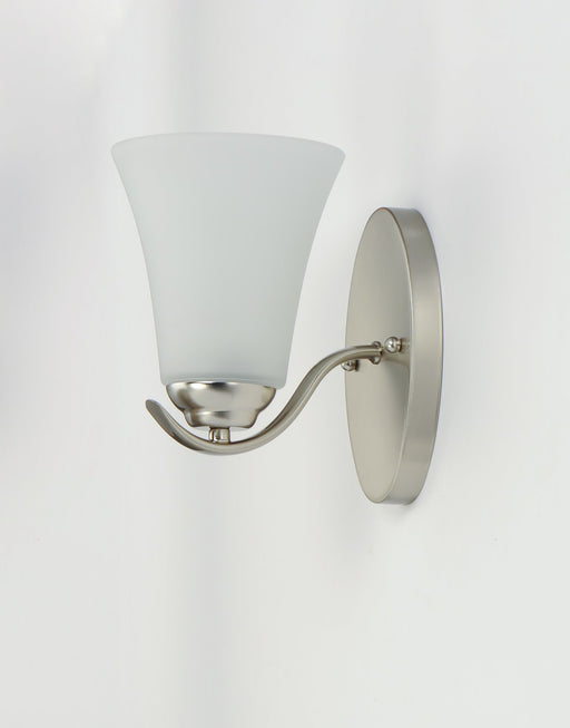 Vital 1 Light Wall Sconce in Satin Nickel